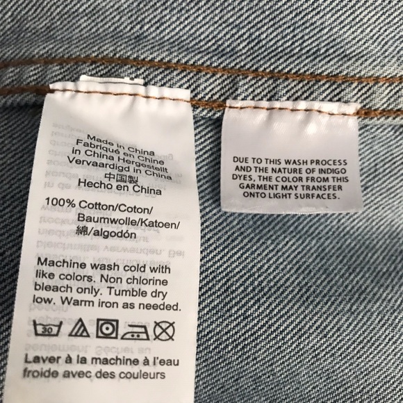 Madewell wrap denim jacket sz L - Picture 4 of 4